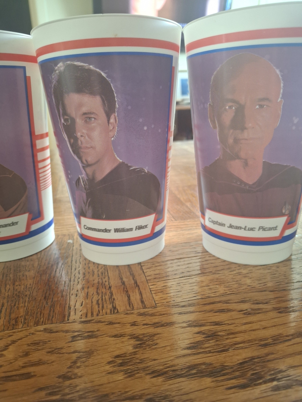 Star Trek The Next Generation Character Collectible Plastic Rare Cups - Set of 5 - Picture 9 of 9